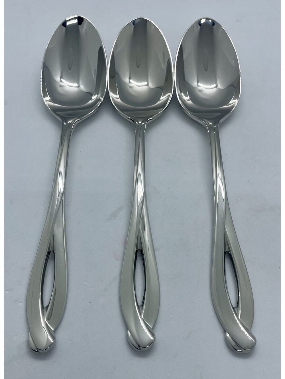 (3) Lenox DEBUT 18/8 Stainless Japan Kirk Stieff Collection Place Spoon Lot ~7”